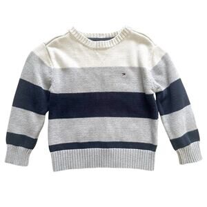 Tommy Hilfiger Toddler Boy’s Color Block Crewneck Sweater Size 4T